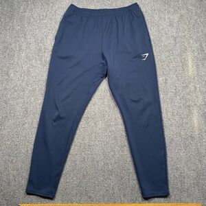 Gymshark Navy Blue Athletic Joggers Sweatpants Mens Size M Logo Embroidered